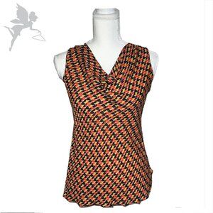 CLASSIQUES ENTIER Sleeveless silk cowl neck top